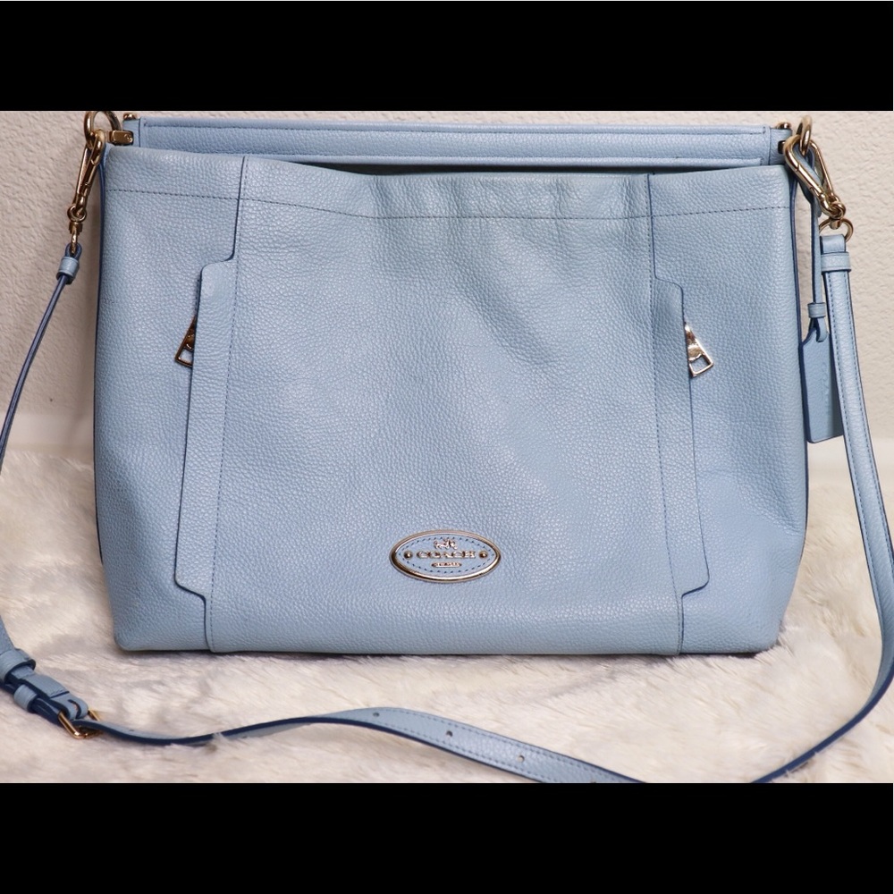 Light blue coach purse